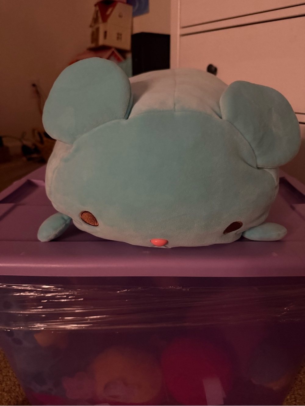 Plush Light Blue Small Pet Toy — Cozy Blue Snuggle Mouse